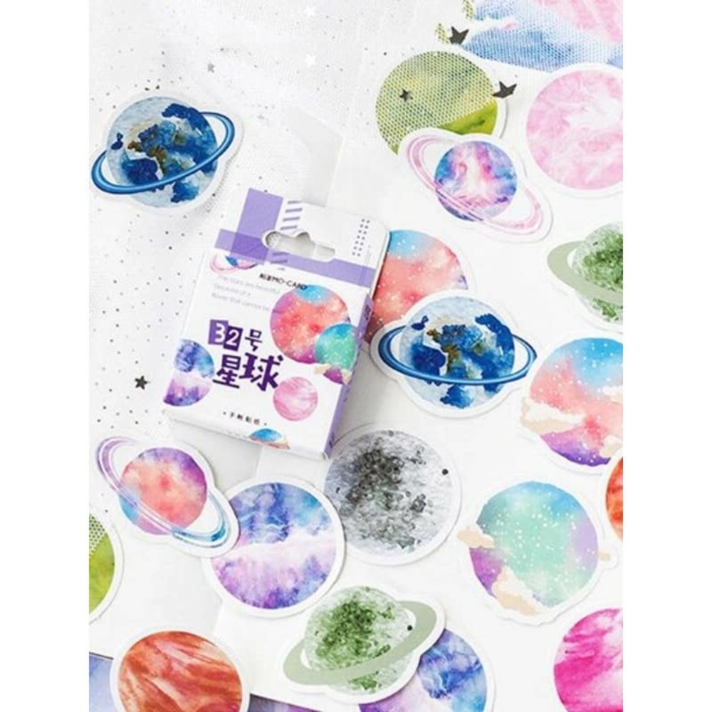 NEW!! 45pc Planet Sticker Set Scrapbooking - Picture 4 of 6